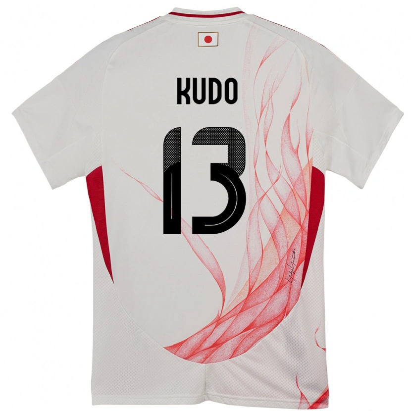 Danxen Dětské Japonsko Kota Kudo #13 Bílý Daleko Hráčské Dresy 24-26 Dres