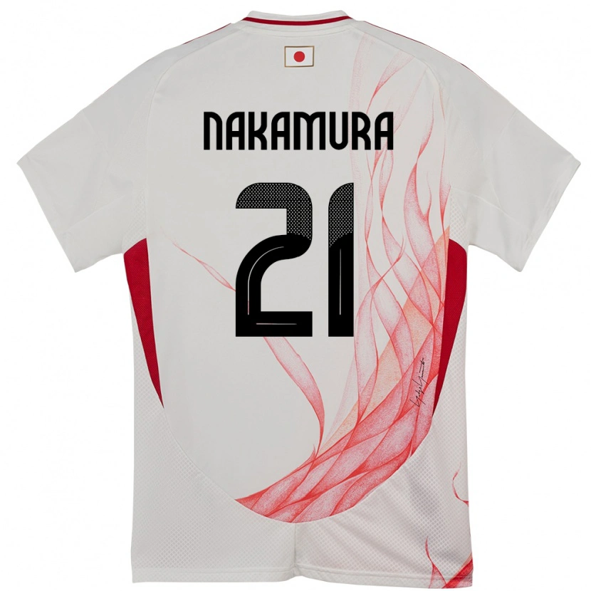 Danxen Dětské Japonsko Jiro Nakamura #21 Bílý Daleko Hráčské Dresy 24-26 Dres