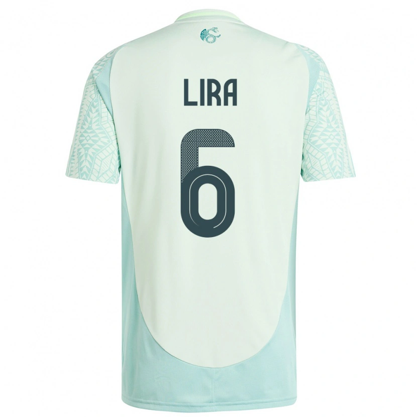 Danxen Dětské Mexiko Érik Lira #6 Povlečení Zelené Daleko Hráčské Dresy 24-26 Dres