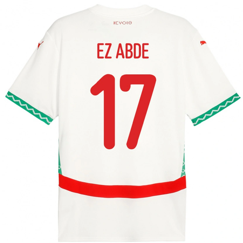 Danxen Dětské Maroko Abde Ezzalzouli #17 Bílý Daleko Hráčské Dresy 24-26 Dres