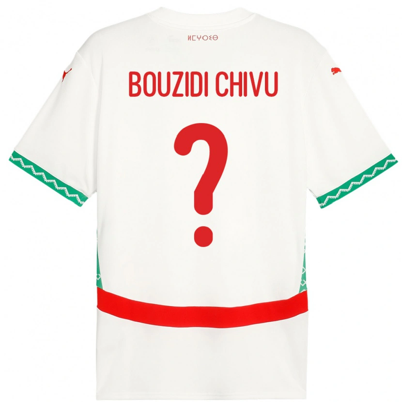 Danxen Dětské Maroko Rayan Bouzidi Chivu #0 Bílý Daleko Hráčské Dresy 24-26 Dres