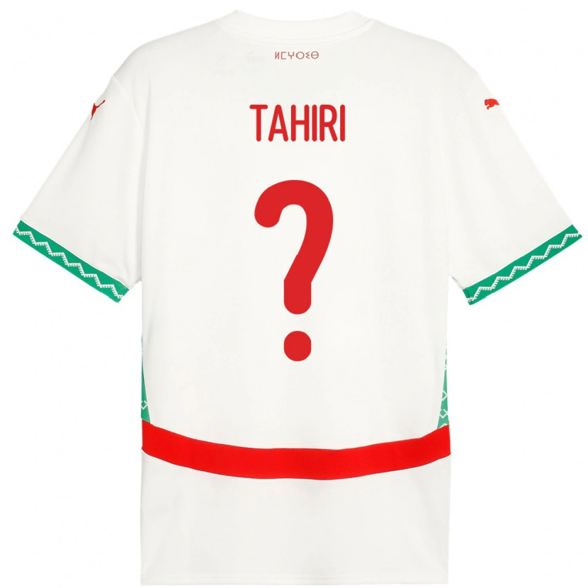 Danxen Dětské Maroko Aymen Tahiri #0 Bílý Daleko Hráčské Dresy 24-26 Dres