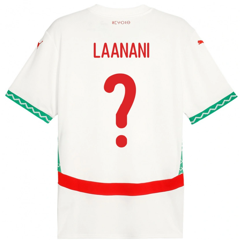 Danxen Dětské Maroko Kamal Laanani #0 Bílý Daleko Hráčské Dresy 24-26 Dres