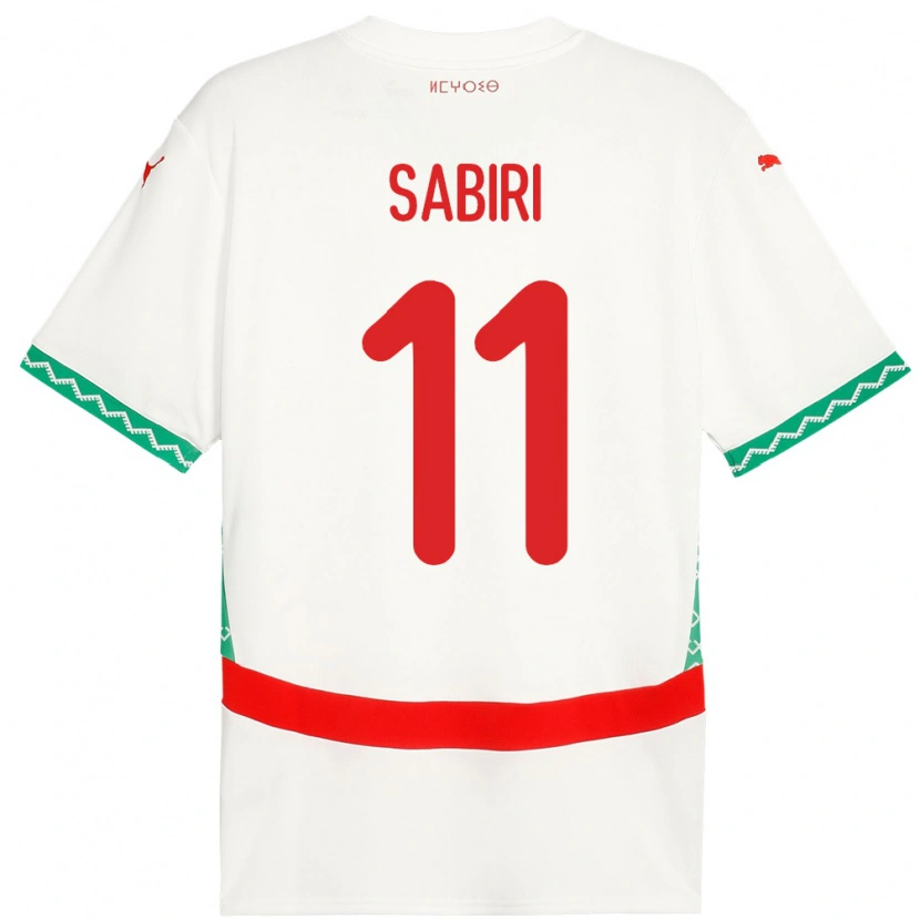 Danxen Dětské Maroko Abdelhamid Sabiri #11 Bílý Daleko Hráčské Dresy 24-26 Dres