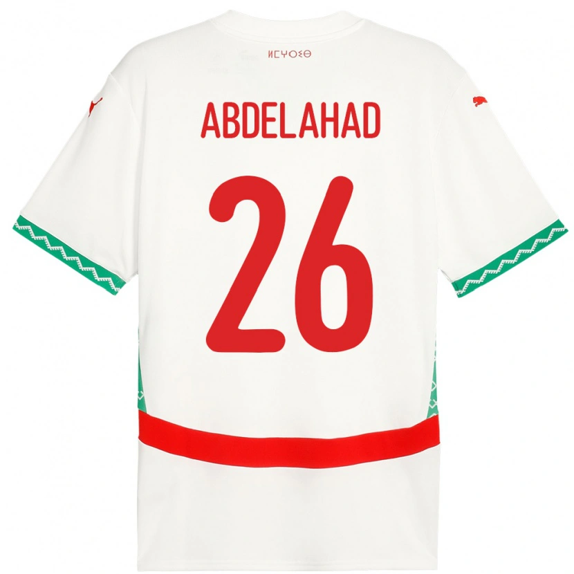 Danxen Dětské Maroko Imane Abdelahad #26 Bílý Daleko Hráčské Dresy 24-26 Dres