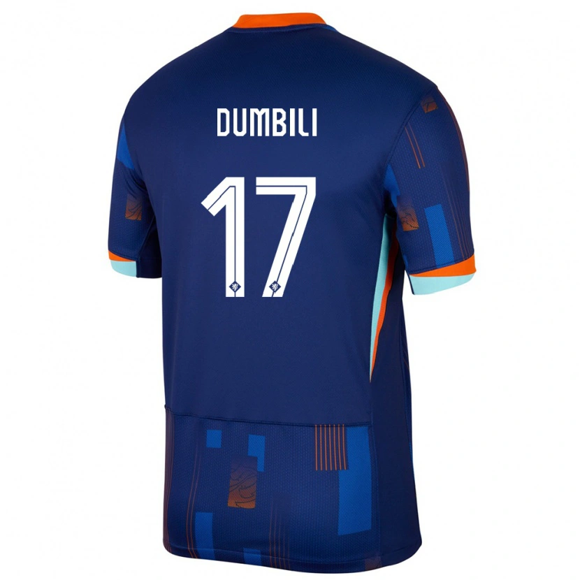 Danxen Dětské Nizozemsko Samuel Dumbili #17 Modrý Daleko Hráčské Dresy 24-26 Dres