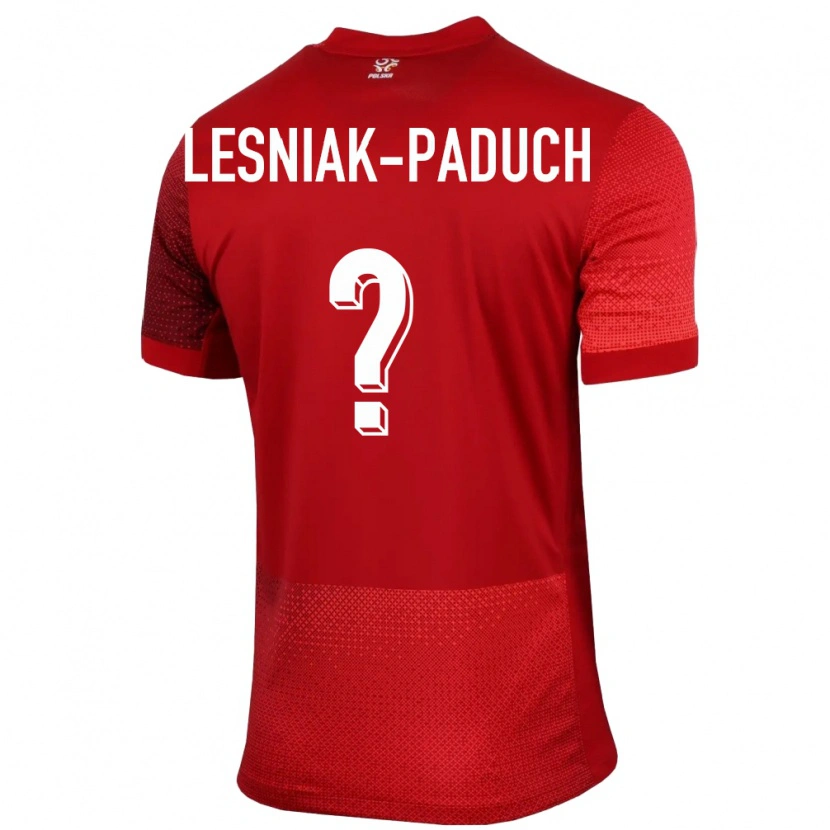Danxen Dětské Polsko Nikodem Lesniak-Paduch #0 Červené Daleko Hráčské Dresy 24-26 Dres