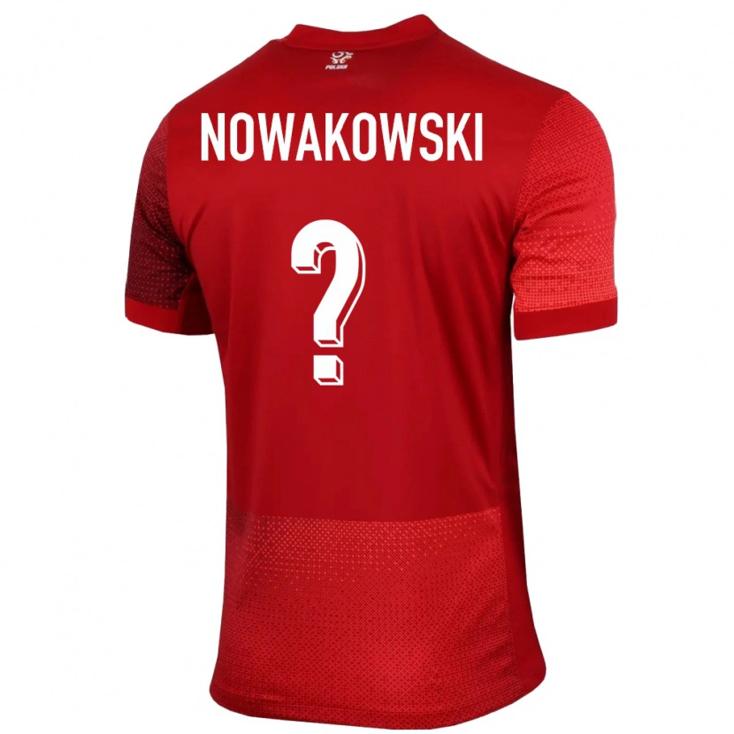 Danxen Dětské Polsko Kacper Nowakowski #0 Červené Daleko Hráčské Dresy 24-26 Dres