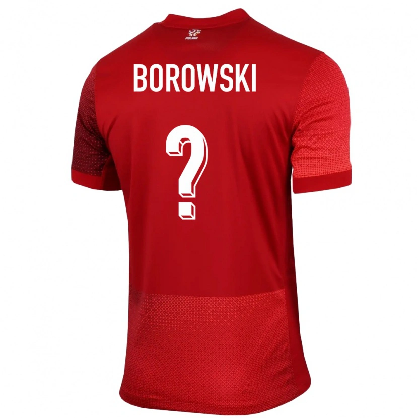 Danxen Dětské Polsko Bartosz Borowski #0 Červené Daleko Hráčské Dresy 24-26 Dres