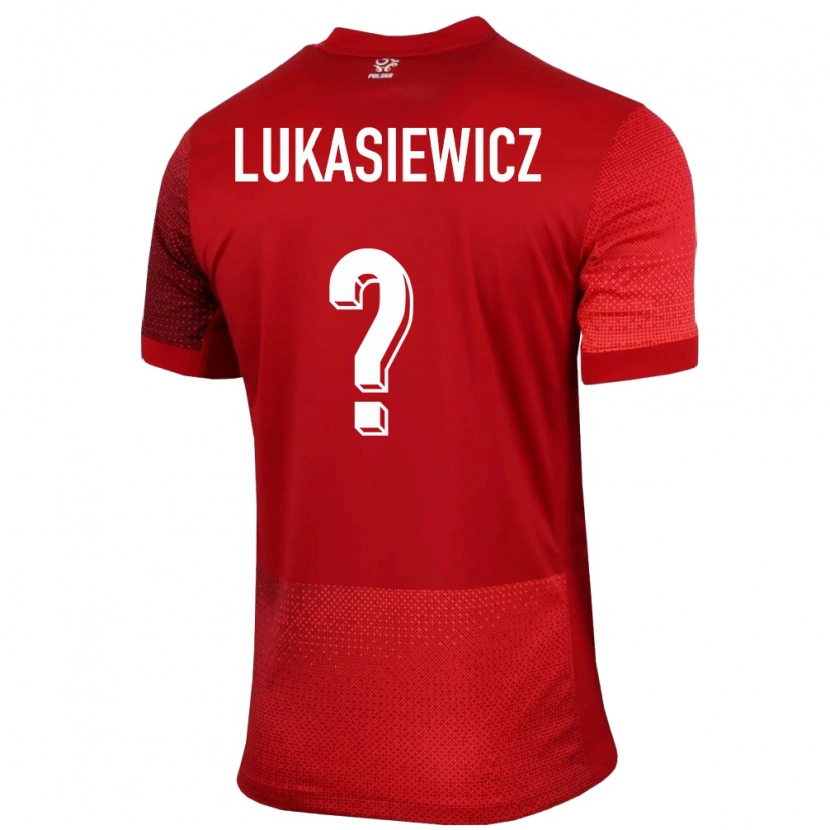 Danxen Dětské Polsko Adam Lukasiewicz #0 Červené Daleko Hráčské Dresy 24-26 Dres