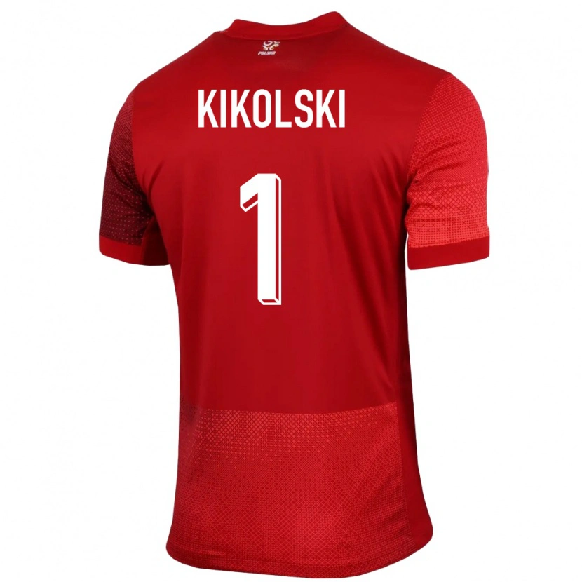 Danxen Dětské Polsko Maciej Kikolski #1 Červené Daleko Hráčské Dresy 24-26 Dres