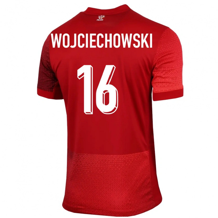 Danxen Dětské Polsko Oliwier Wojciechowski #16 Červené Daleko Hráčské Dresy 24-26 Dres