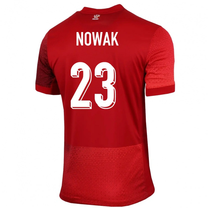 Danxen Dětské Polsko Wiktor Nowak #23 Červené Daleko Hráčské Dresy 24-26 Dres