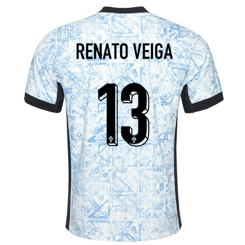 Danxen Dětské Portugalsko Renato Veiga #13 Krémově Modrá Daleko Hráčské Dresy 24-26 Dres
