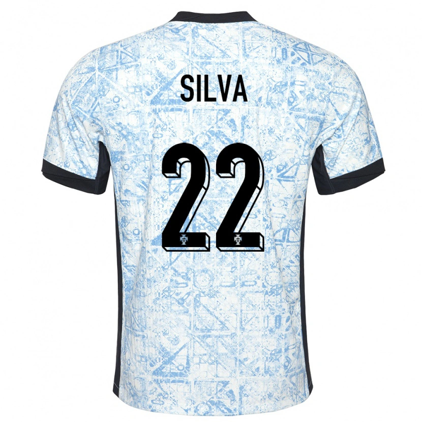 Danxen Dětské Portugalsko Rui Silva #22 Krémově Modrá Daleko Hráčské Dresy 24-26 Dres