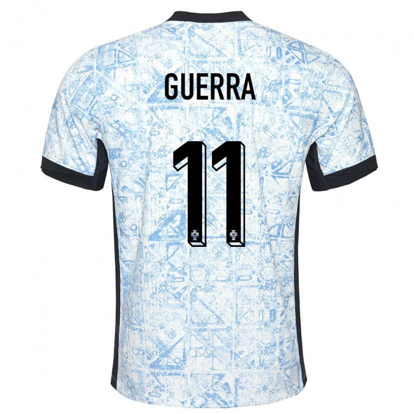 Danxen Dětské Portugalsko Gustavo Guerra #11 Krémově Modrá Daleko Hráčské Dresy 24-26 Dres