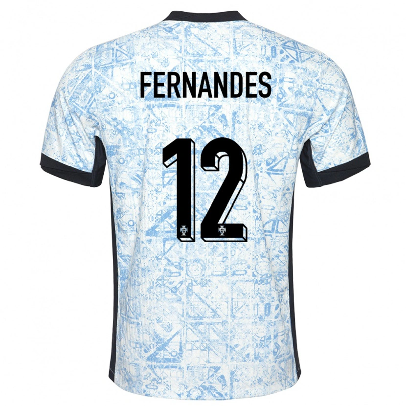Danxen Dětské Portugalsko Diogo Fernandes #12 Krémově Modrá Daleko Hráčské Dresy 24-26 Dres