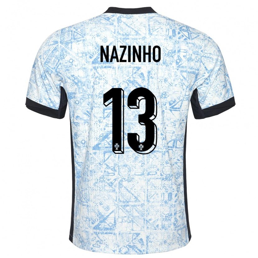 Danxen Dětské Portugalsko Nazinho #13 Krémově Modrá Daleko Hráčské Dresy 24-26 Dres