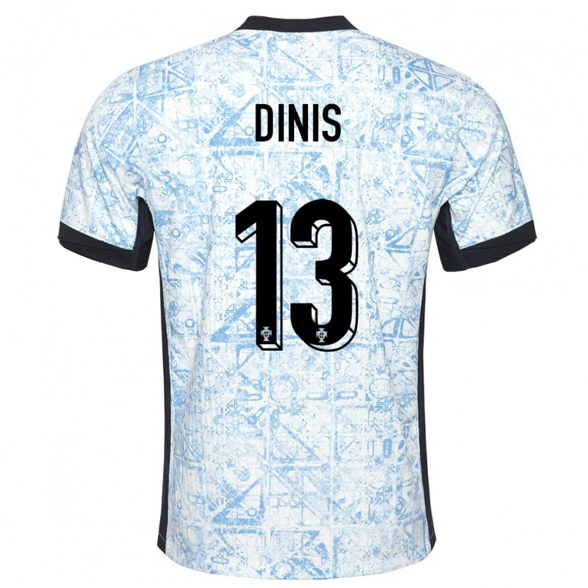 Danxen Dětské Portugalsko Vasco Dinis #13 Krémově Modrá Daleko Hráčské Dresy 24-26 Dres