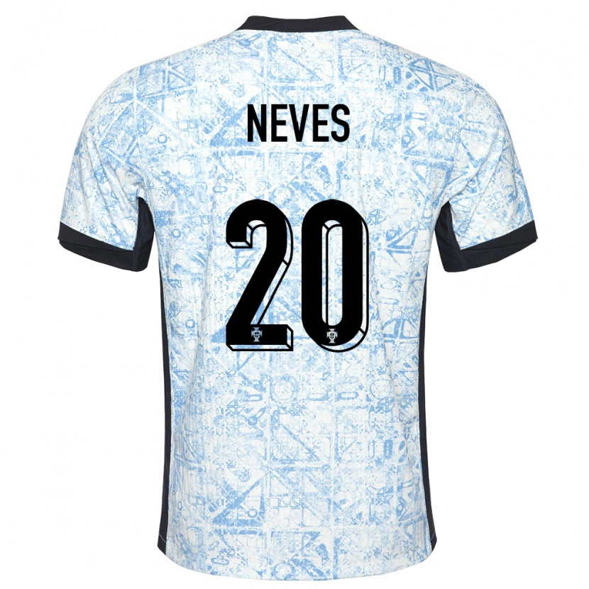 Danxen Dětské Portugalsko Gil Neves #20 Krémově Modrá Daleko Hráčské Dresy 24-26 Dres