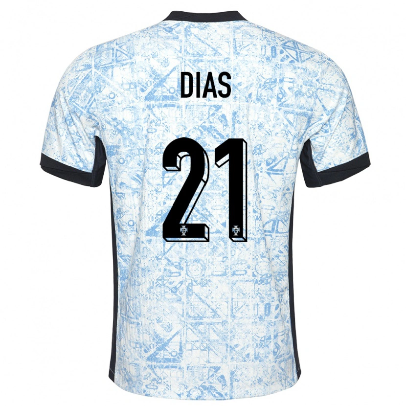 Danxen Dětské Portugalsko Rodrigo Dias #21 Krémově Modrá Daleko Hráčské Dresy 24-26 Dres