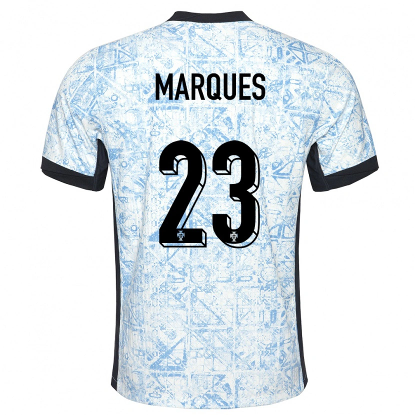 Danxen Dětské Portugalsko Rodrigo Marques #23 Krémově Modrá Daleko Hráčské Dresy 24-26 Dres