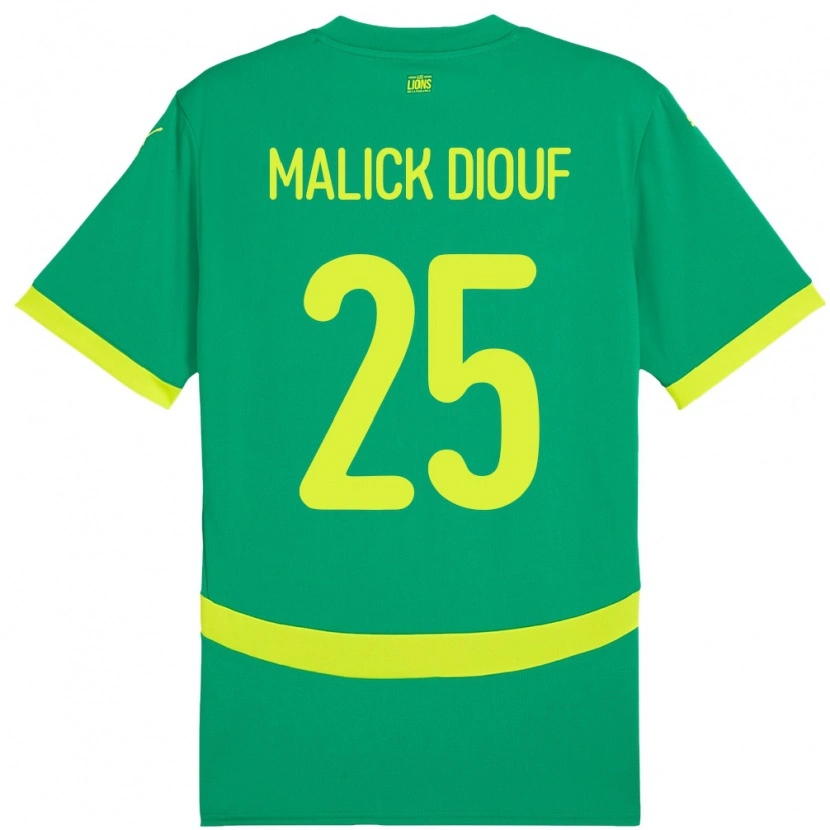 Danxen Dětské Senegal El Hadji Malick Diouf #25 Zelený Daleko Hráčské Dresy 24-26 Dres