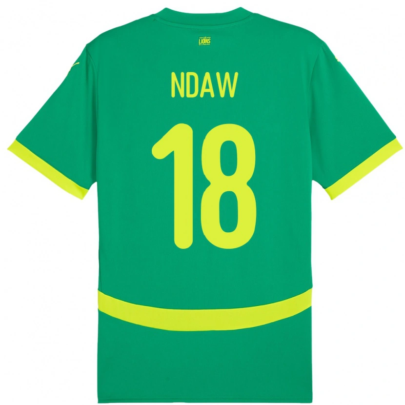 Danxen Dětské Senegal Faly Ndaw #18 Zelený Daleko Hráčské Dresy 24-26 Dres