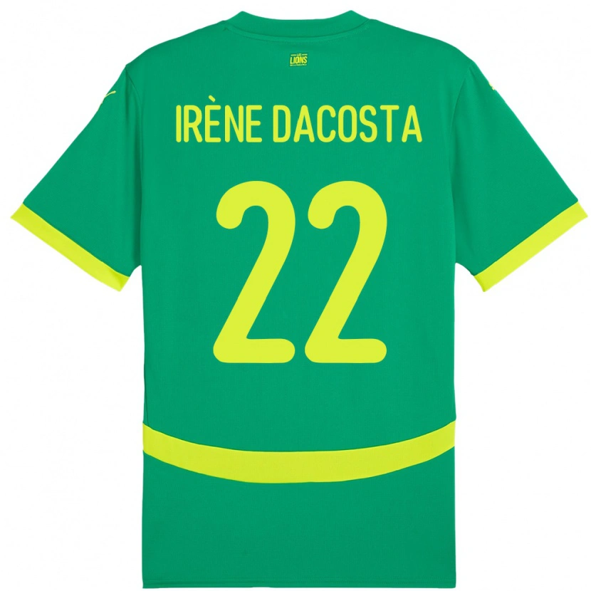Danxen Dětské Senegal Gladys Irene Dacosta #22 Zelený Daleko Hráčské Dresy 24-26 Dres