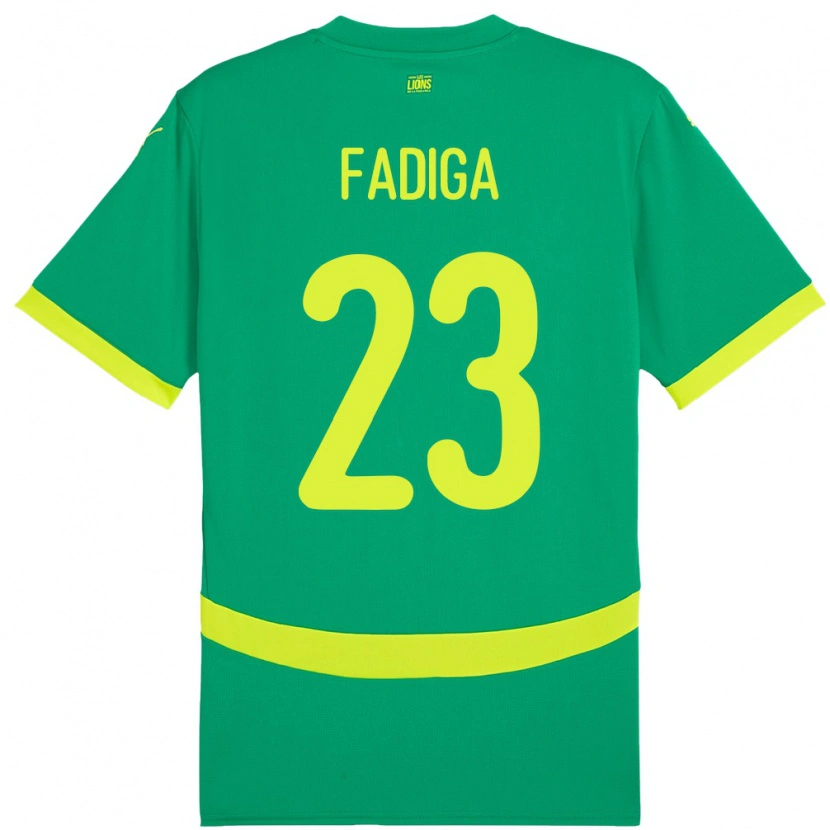 Danxen Dětské Senegal Noah Fadiga #23 Zelený Daleko Hráčské Dresy 24-26 Dres