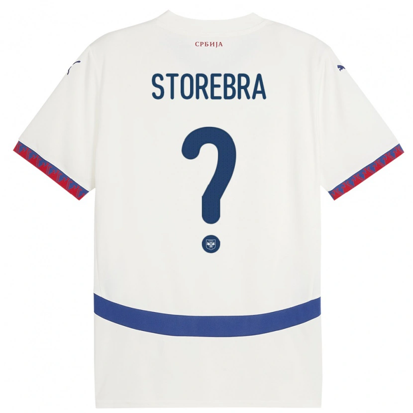 Danxen Dětské Srbsko Sasa Storebra #0 Bílý Daleko Hráčské Dresy 24-26 Dres