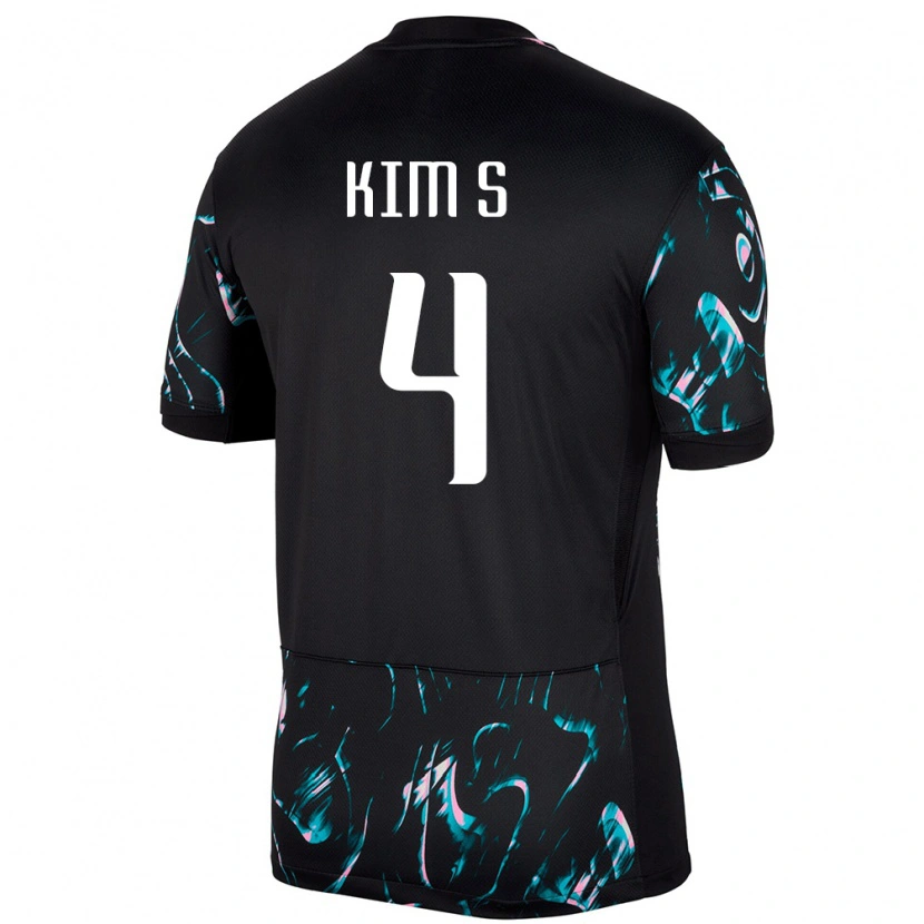 Danxen Dětské Jižní Korea Sean Kim #4 Černý Daleko Hráčské Dresy 24-26 Dres
