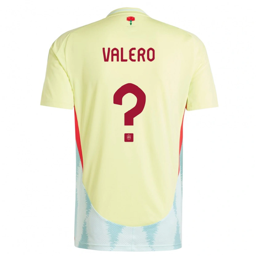 Danxen Dětské Španělsko Iván Valero #0 Žlutá Daleko Hráčské Dresy 24-26 Dres