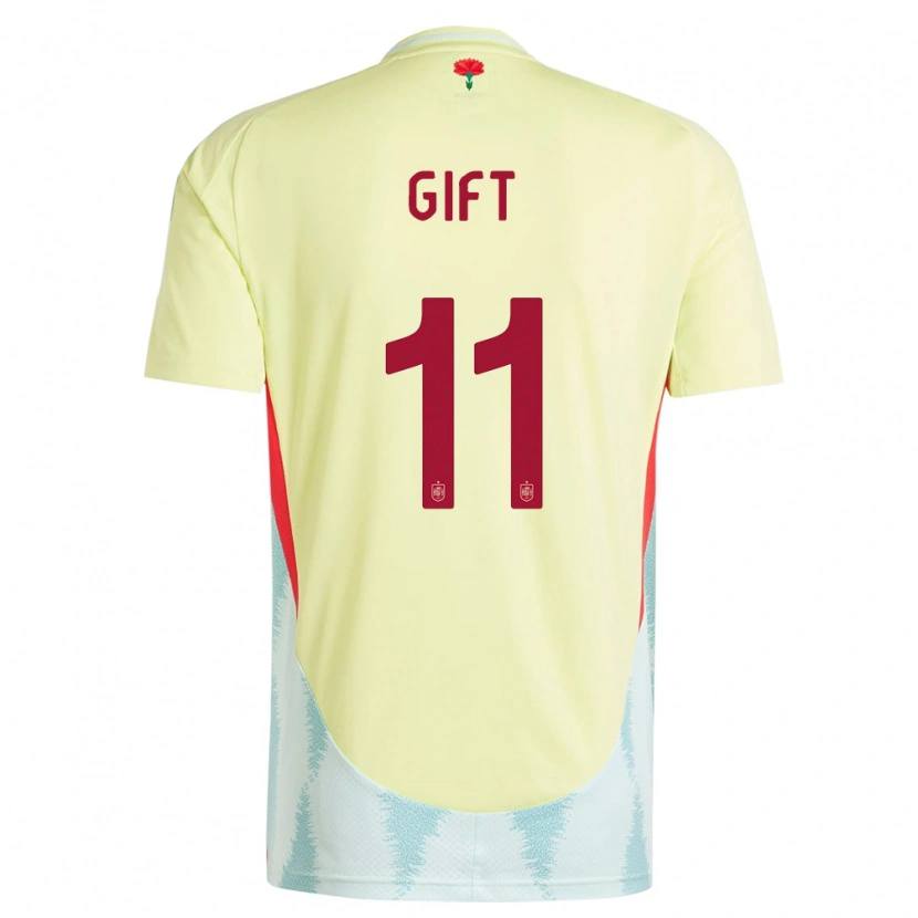 Danxen Dětské Španělsko Elijah Gift #11 Žlutá Daleko Hráčské Dresy 24-26 Dres