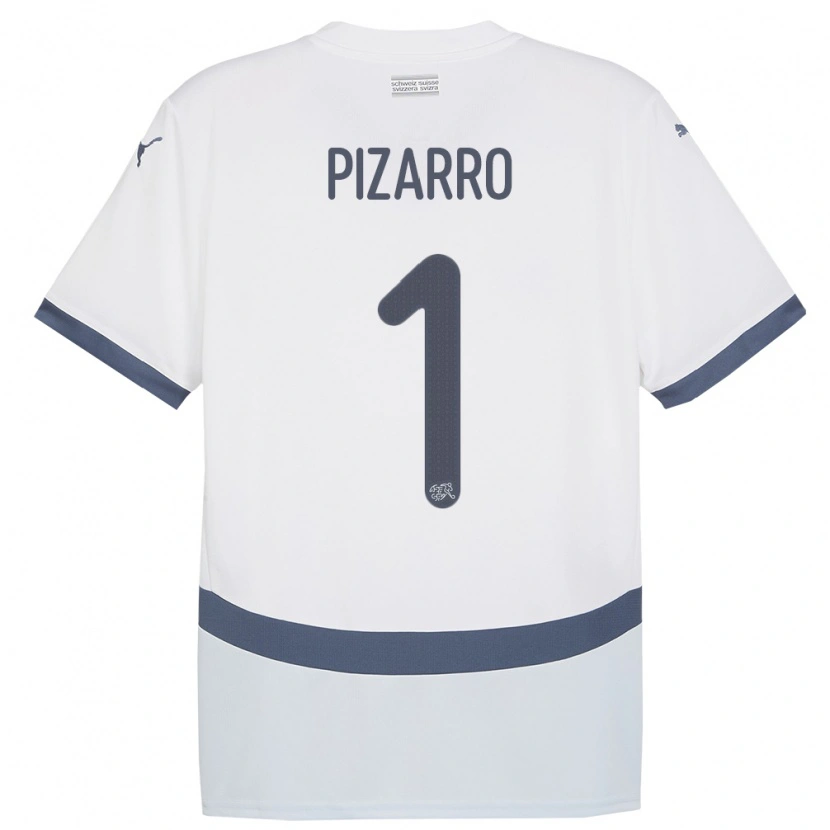 Danxen Dětské Švýcarsko Théodore Pizarro #1 Bílý Daleko Hráčské Dresy 24-26 Dres