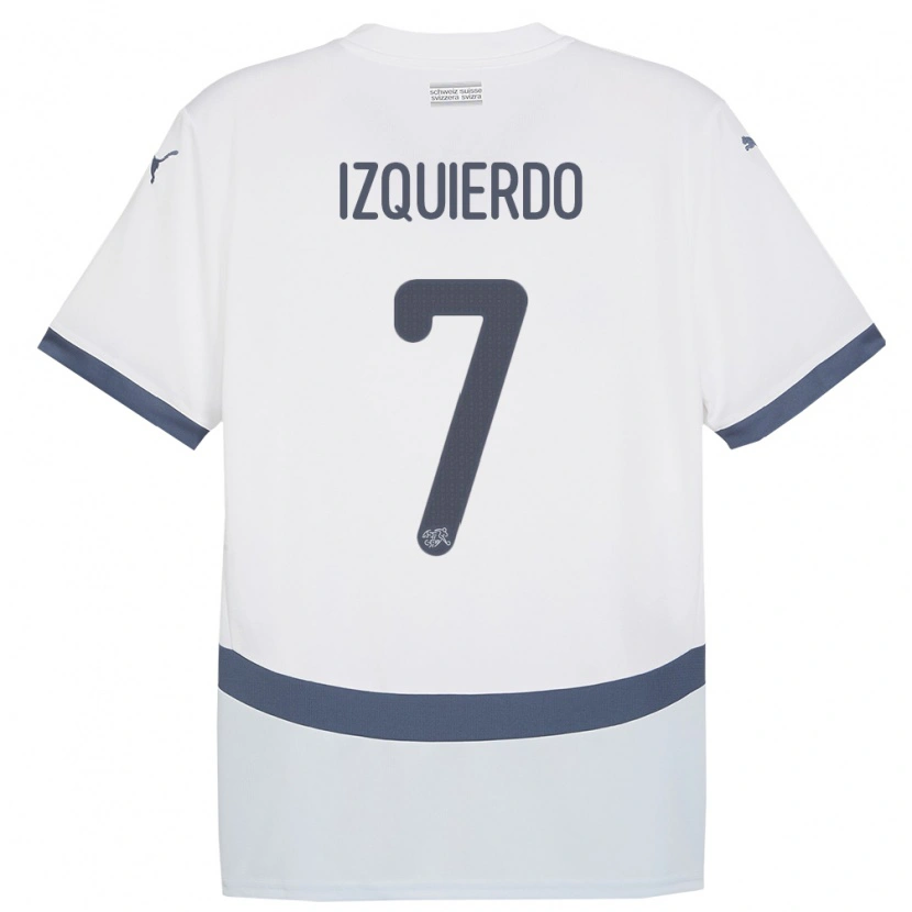 Danxen Dětské Švýcarsko Ivan Izquierdo #7 Bílý Daleko Hráčské Dresy 24-26 Dres