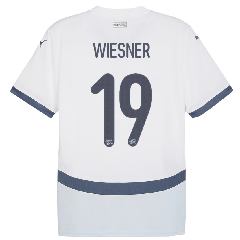 Danxen Dětské Švýcarsko Timo Wiesner #19 Bílý Daleko Hráčské Dresy 24-26 Dres