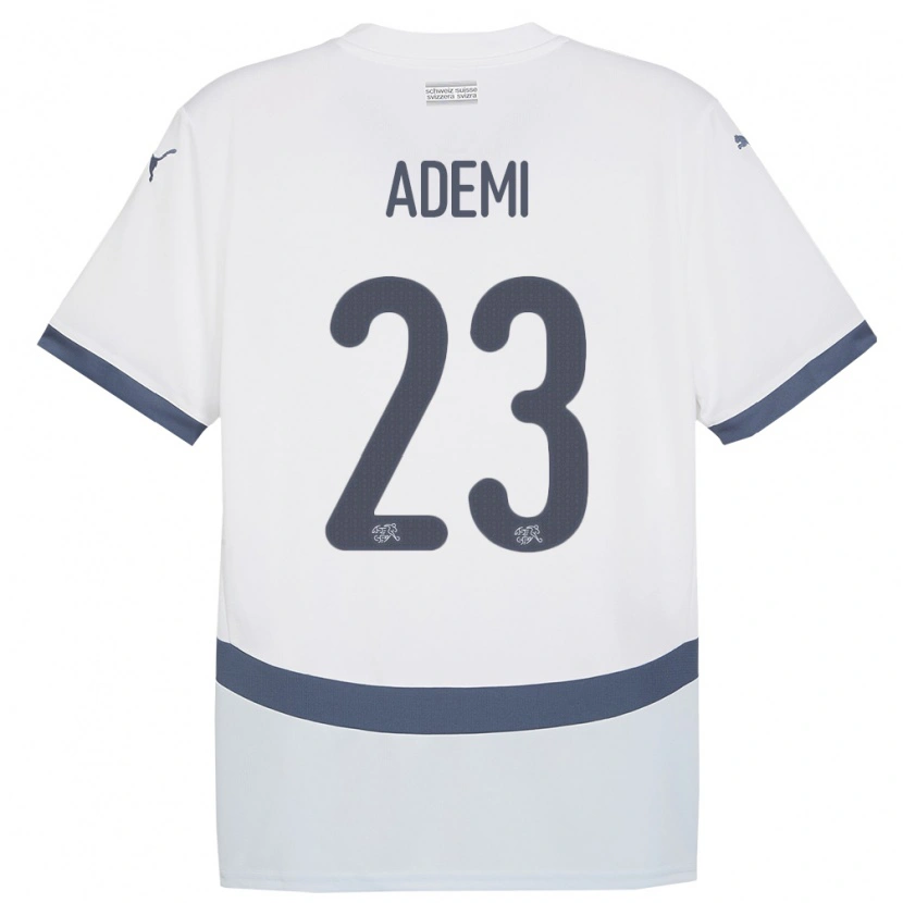 Danxen Dětské Švýcarsko Arnis Ademi #23 Bílý Daleko Hráčské Dresy 24-26 Dres