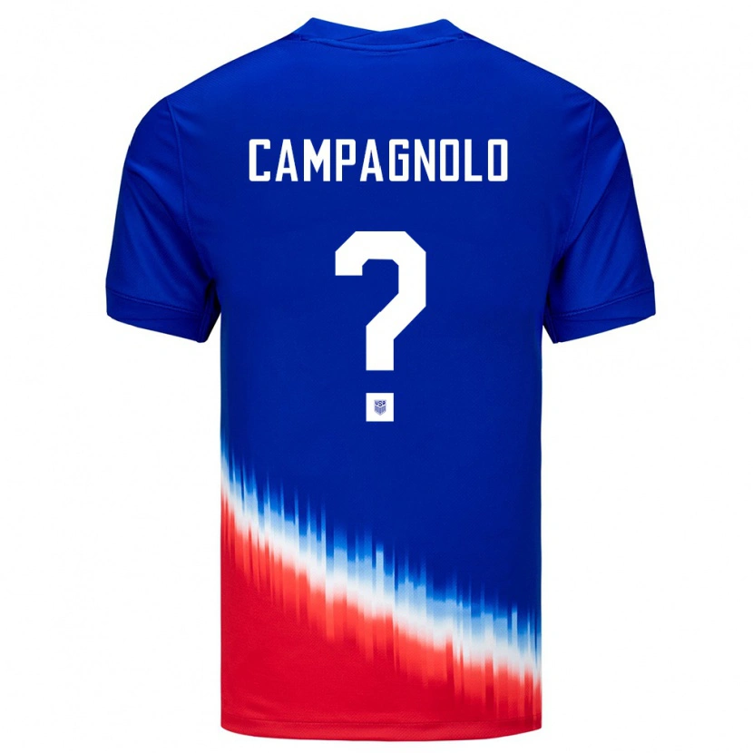 Danxen Dětské Spojené Státy Americké Zackory Campagnolo #0 Modrý Daleko Hráčské Dresy 24-26 Dres