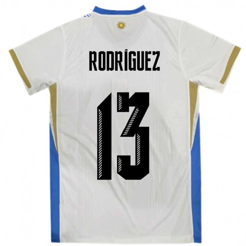 Danxen Dětské Uruguay Agustin Rodriguez #13 Bílá Modrá Daleko Hráčské Dresy 24-26 Dres