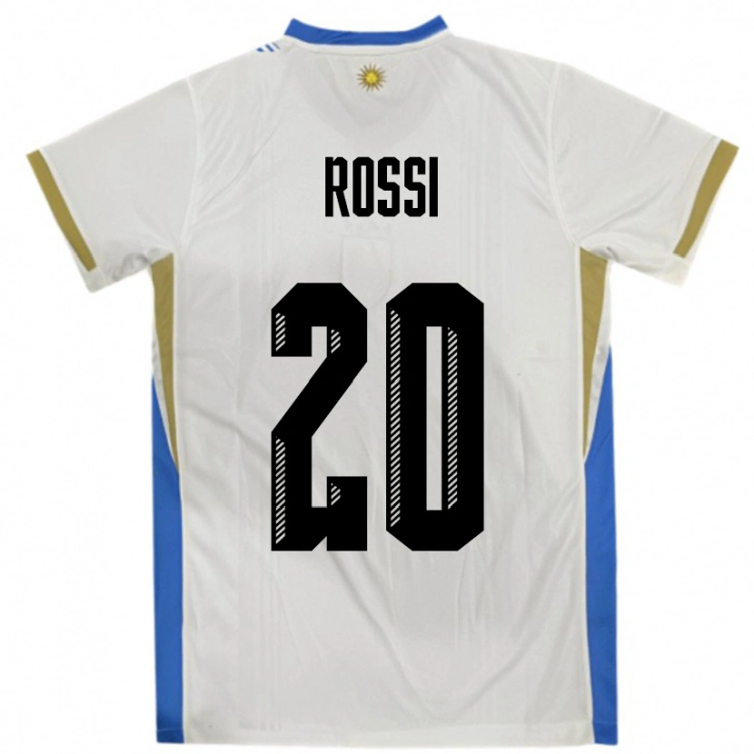 Danxen Dětské Uruguay Diego Rossi #20 Bílá Modrá Daleko Hráčské Dresy 24-26 Dres