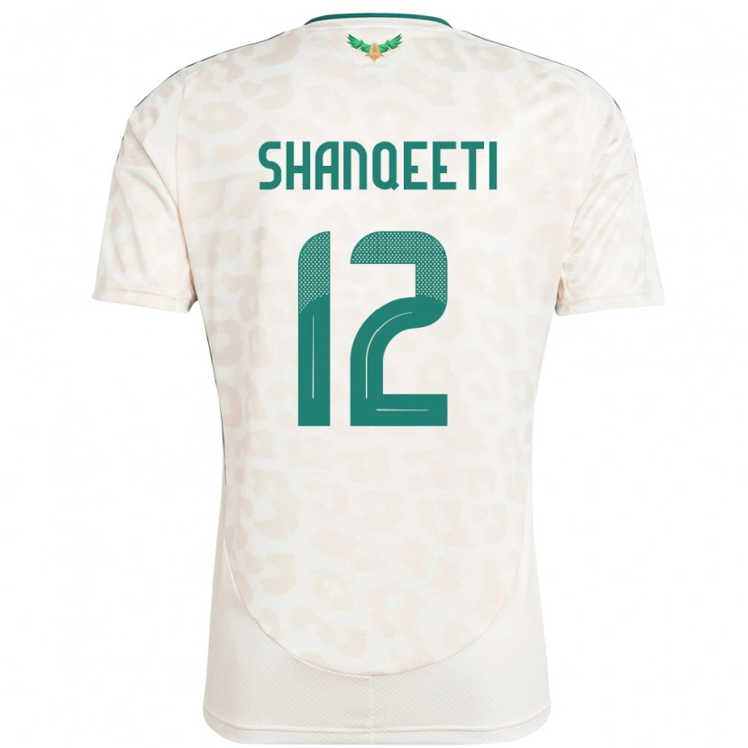 Danxen Dětské Saúdská Arábie Muhannad Shanqeeti #12 Bílý Daleko Hráčské Dresy 24-26 Dres