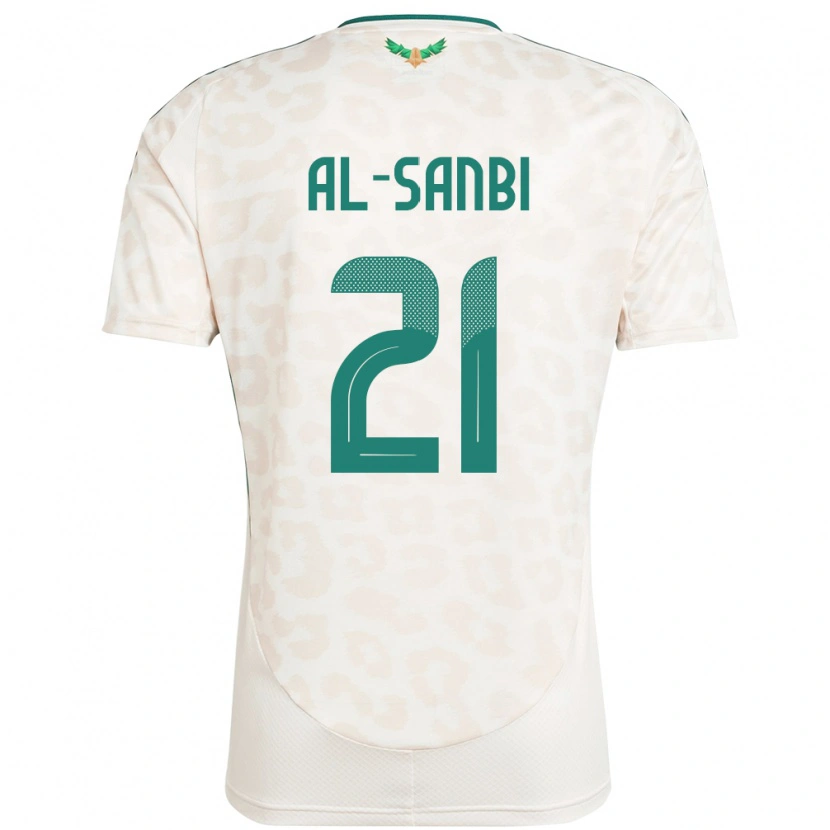 Danxen Dětské Saúdská Arábie Abdulrahman Al-Sanbi #21 Bílý Daleko Hráčské Dresy 24-26 Dres