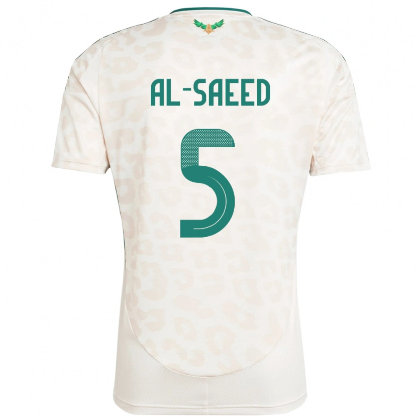 Danxen Dětské Saúdská Arábie Turki Al-Saeed #5 Bílý Daleko Hráčské Dresy 24-26 Dres