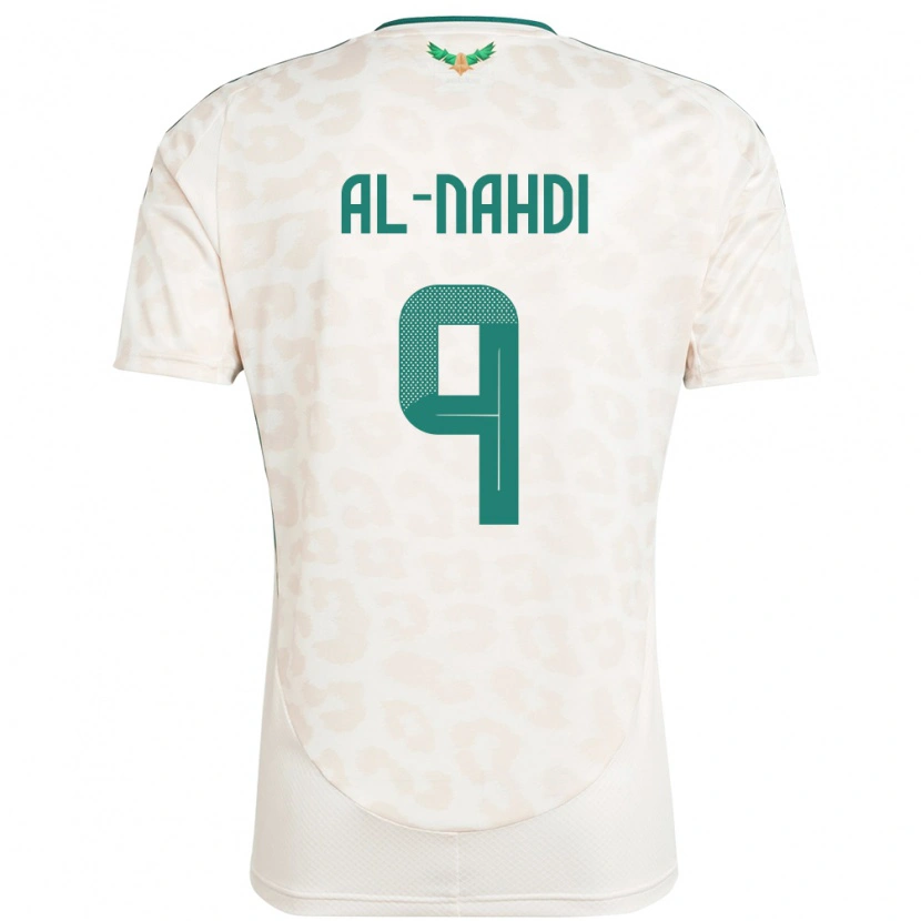 Danxen Dětské Saúdská Arábie Youssef Al-Nahdi #9 Bílý Daleko Hráčské Dresy 24-26 Dres