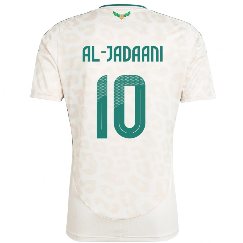 Danxen Dětské Saúdská Arábie Nawaf Al-Jadaani #10 Bílý Daleko Hráčské Dresy 24-26 Dres