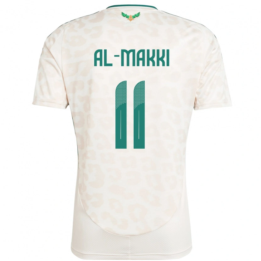 Danxen Dětské Saúdská Arábie Ali Al-Makki #11 Bílý Daleko Hráčské Dresy 24-26 Dres