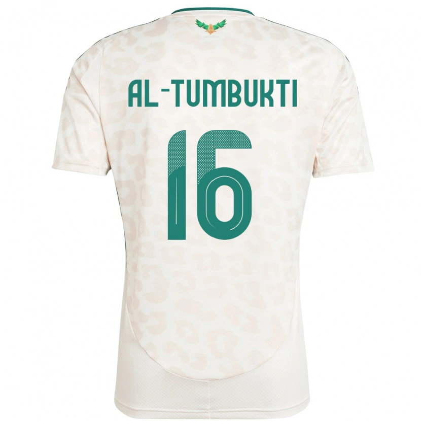 Danxen Dětské Saúdská Arábie Saud Al-Tumbukti #16 Bílý Daleko Hráčské Dresy 24-26 Dres