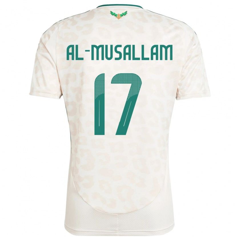 Danxen Dětské Saúdská Arábie Hassan Al-Musallam #17 Bílý Daleko Hráčské Dresy 24-26 Dres