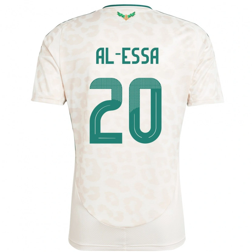 Danxen Dětské Saúdská Arábie Karam Al-Essa #20 Bílý Daleko Hráčské Dresy 24-26 Dres